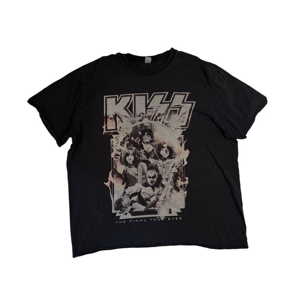 KISS The Final Tour Ever Band Tee Size 2XL Distressed End Of The Road